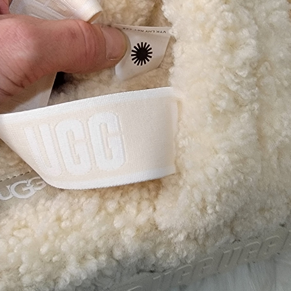 Ugg Oh Fluffita Genuine Shearling Slingback Sandal Brand New - Picture 8 of 8